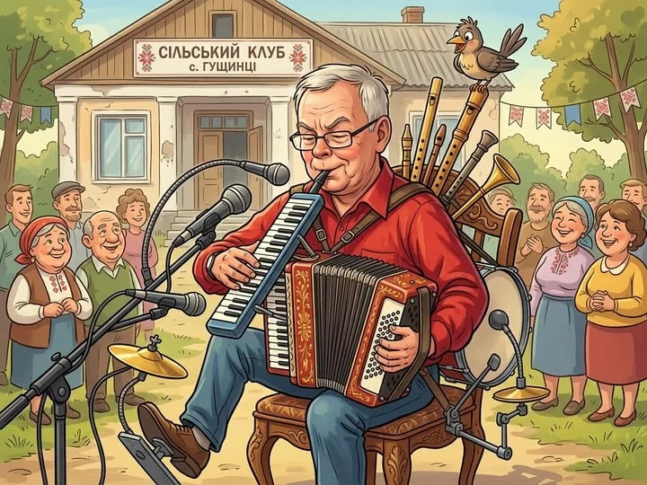 Анонсуючи музичний марафон, земляки Віктора Томчука за допомогою штучного інтелекту зробили ось таку афішу концерту