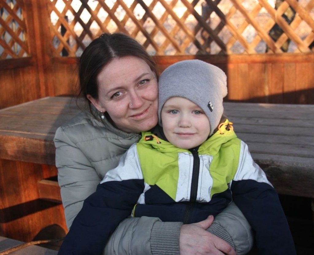 Алла Букреєва із сином Іваном