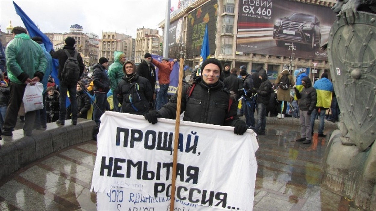 Андрій Поліщук під час студентського Майдану