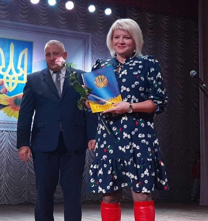 Освітян громади привітав голова Хмільницької районної ради Юрій Слабчук